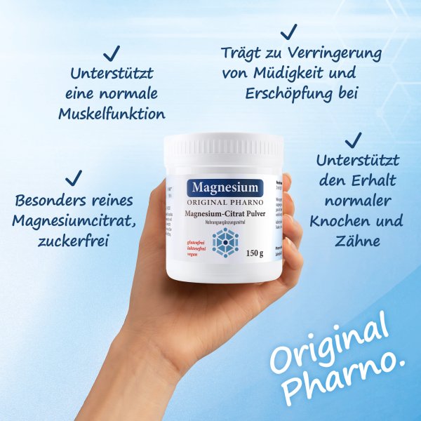 Magnesium-Citrat 150 g Etikett